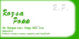 rozsa popp business card